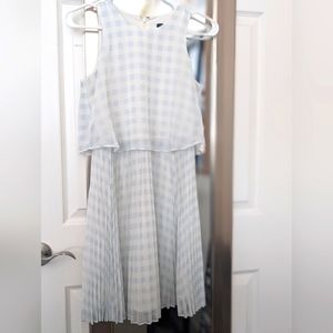 Ann Taylor Gingham Blue Dress Size 00P